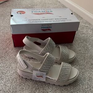 Skechers Kids' Sparkle Cream Sandals